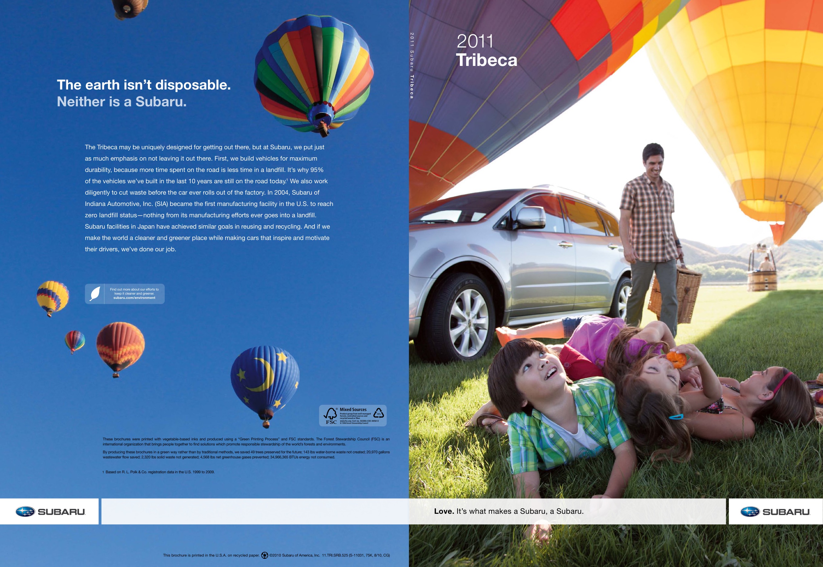 2011 Subaru Tribeca Brochure Page 14